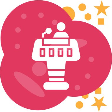 robot. Web simgesi basit illüstrasyon