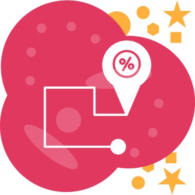 indirimli etiket simgesi, vektör illüstrasyonu