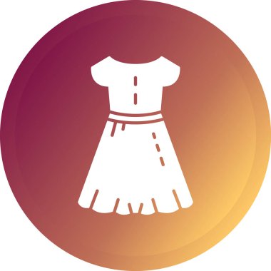 Elbiseli bir kadının vektör çizimi