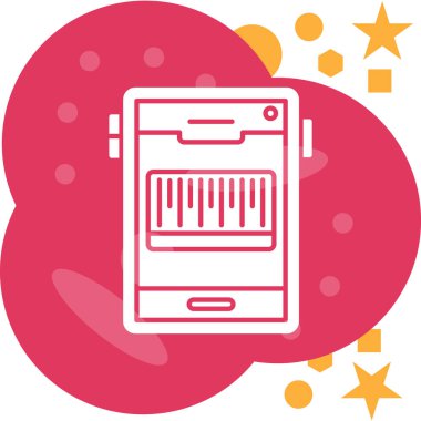 Cep telefonu simgesi, vektör illüstrasyonu