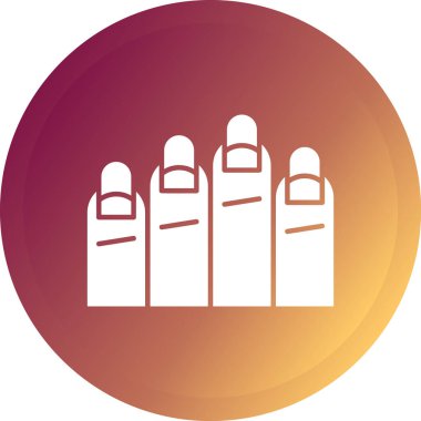 Bir el simgesinin vektör illüstrasyonu