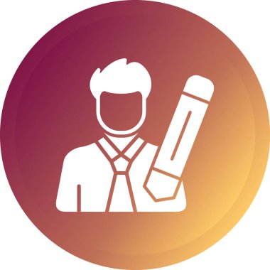 Takım elbiseli ve kasklı bir adamın vektör çizimi