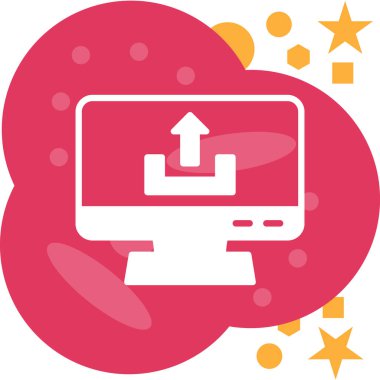 İnternette. Web simgesi basit illüstrasyon