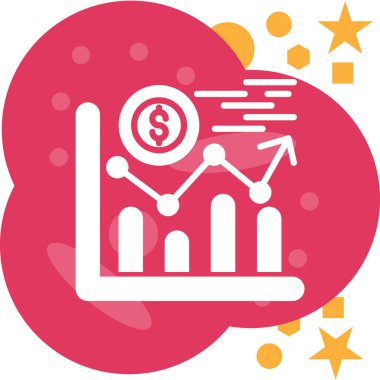 iş grafiği ikon vektör illüstrasyonu