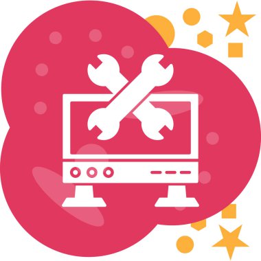 Dizüstü bilgisayar simgesi vektör çizimi