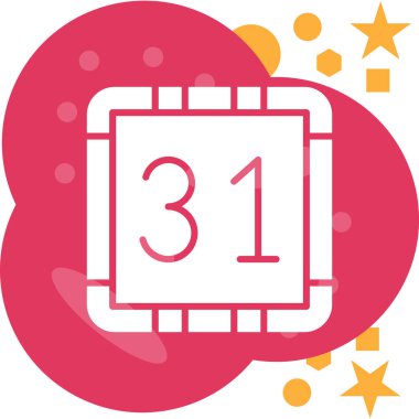 Takvim simgesi, vektör çizimi