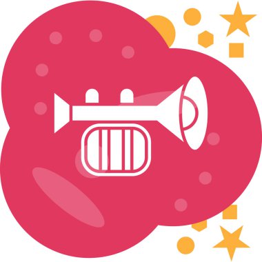 Bir kırmızı yıldız simgesinin vektör illüstrasyonu