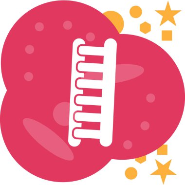 bebek tarak simgesi, vektör çizimi beyaz arkaplanda izole edildi