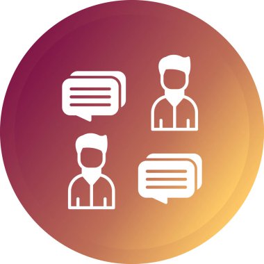 Sohbet simgesinin vektör illüstrasyonu