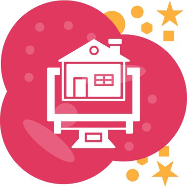 ev simgesi, vektör illüstrasyonu