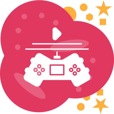 Oyun kumandası. Web simgesi basit tasarım, vektör illüstrasyonu