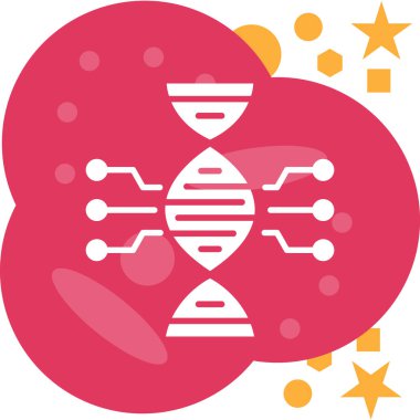 DNA ikon vektör çizimi tasarımı