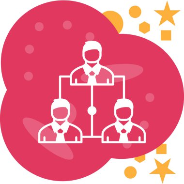 İş ve yönetim simgesinin vektör illüstrasyonu