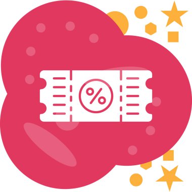 İndirim simgesi. Web için indirimli vektör simgelerinin basit illüstrasyonu