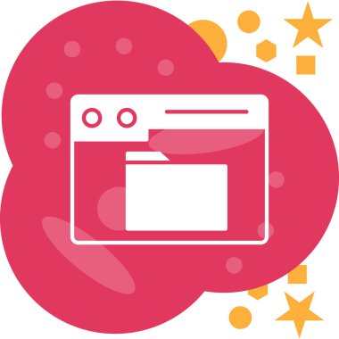 tarayıcı simgesi vektör illüstrasyonu