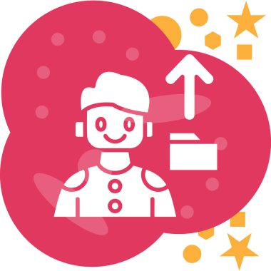 Bir insan simgesinin vektör illüstrasyonu