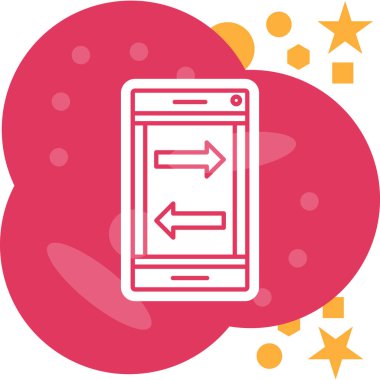 akıllı telefon bulutu ikon vektör çizimi