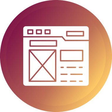 Web sitesi simgesi. Basit resimleme