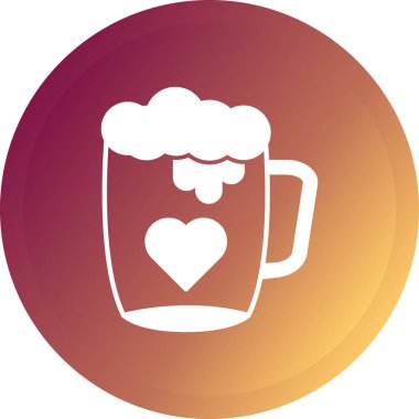 kalp bira vektör simgesi