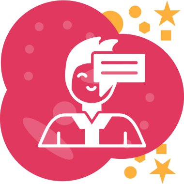 Sohbet simgesi, vektör çizimi