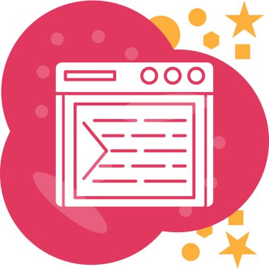 Bir bulut simgesinin vektör illüstrasyonu