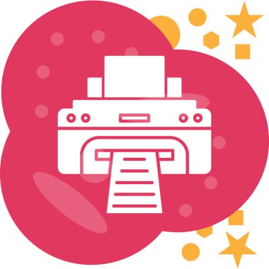 Yazıcı. Web simgesi basit illüstrasyon