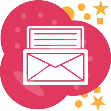 e- posta iletisi, e- posta simgesi, vektör illüstrasyonu