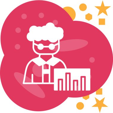 Bulut simgesi olan takım elbiseli bir adamın vektör çizimi