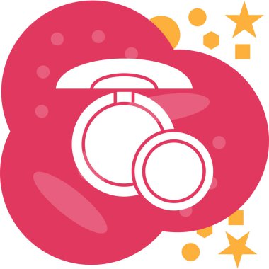 Kulaklıklı şirin bir bulutun vektör simgesi