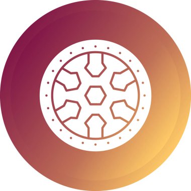 Topun modern bir simgesinin vektör illüstrasyonu