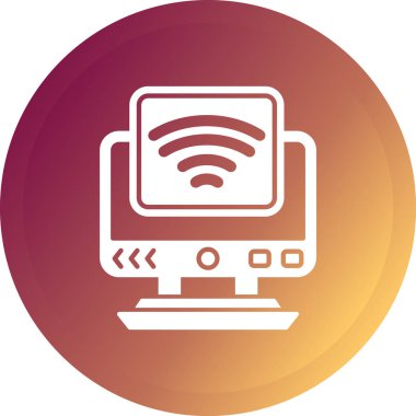 Dizüstü bilgisayar simgesi vektör çizimi