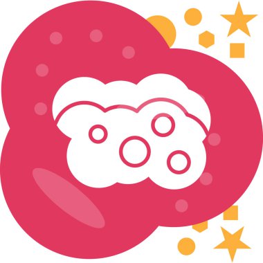 Bir karikatür bulut simgesinin vektör çizimi