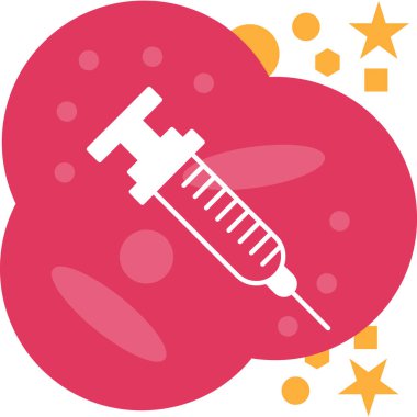 Aşılı bir şırınganın vektör çizimi