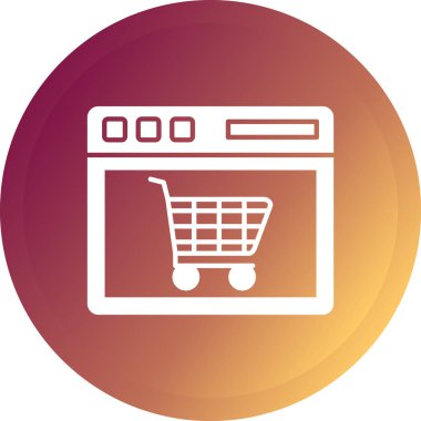 Alışveriş arabası simgesinin vektör çizimi