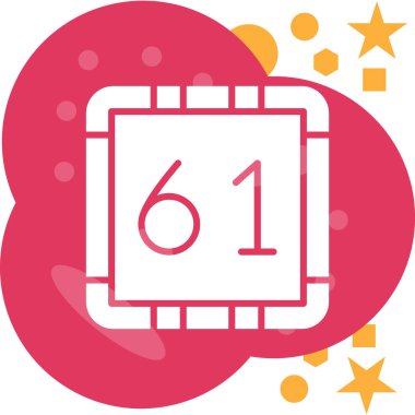 5 numaralı vektör illüstrasyonu beyaz arkaplanda izole edildi