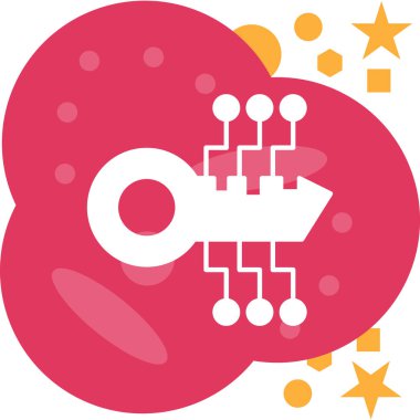 Anahtar simgesi vektör illüstrasyonu