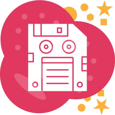 Bir robot simgesinin vektör illüstrasyonu