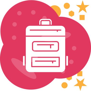 bavul ikonu vektör illüstrasyonu