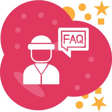 Faq. Web simgesi basit tasarım