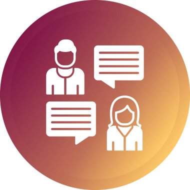 İş insanları simgesinin vektör illüstrasyonu