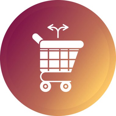 Alışveriş arabası ikonu. vektör illüstrasyonu