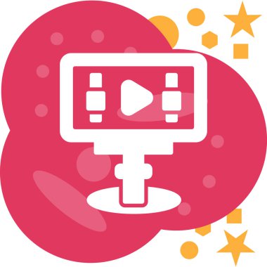 Video kamera simgesi vektör çizim