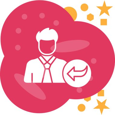 Yıldızlı bir adamın vektör çizimi