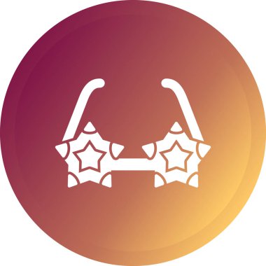 Gözlük Kabartma Düğmesi Vektör Simgesi, Beyaz Arkaplanda İzole Edilmiş Basit Resimler 