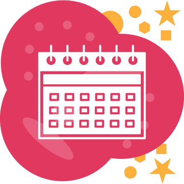 Moda biçimi izole edilmiş arkaplanda takvim simgesi