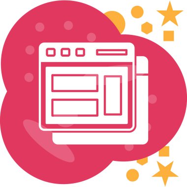 tarayıcı simgesi vektör illüstrasyonu