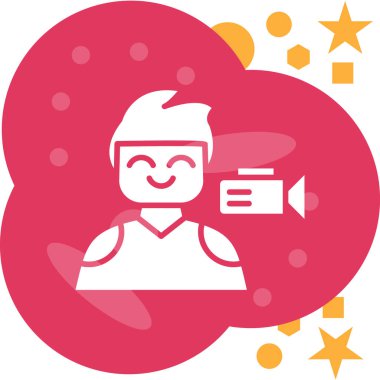 Şapkalı ve yıldızlı bir adamın vektör çizimi