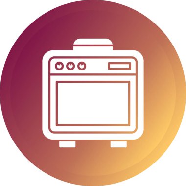 Fırın. Web simgesi basit illüstrasyon