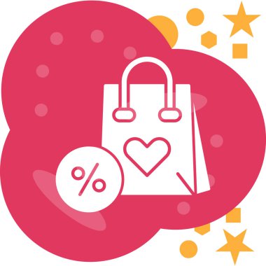 Alışveriş poşeti simgesi, vektör illüstrasyonu