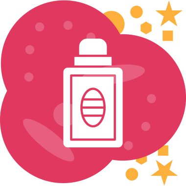 Kırmızı bir parfüm şişesinin vektör çizimi